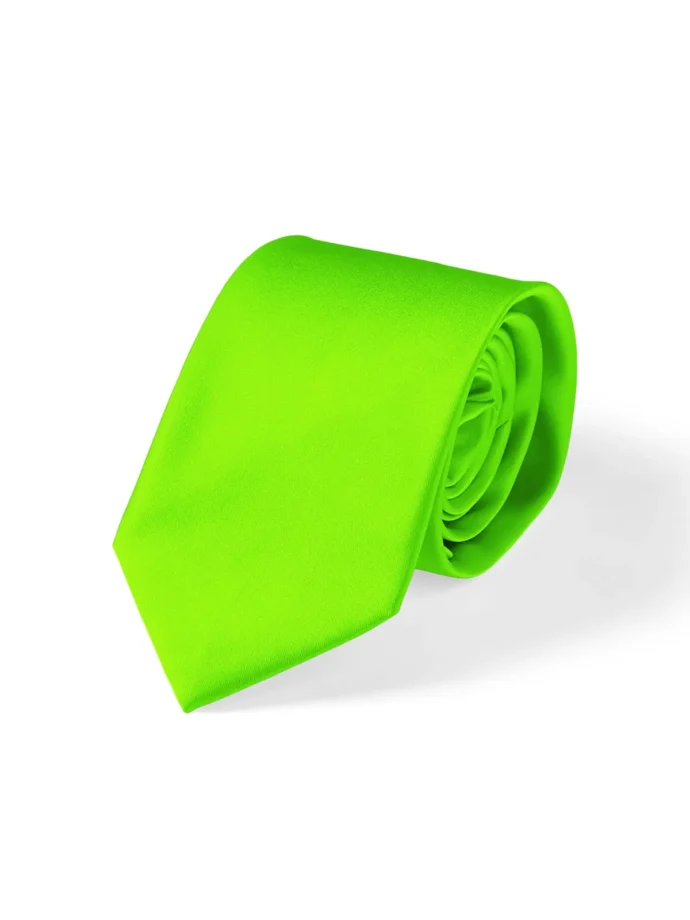 Gravata Tradicional Verde Fluorescente